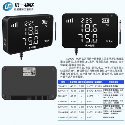 S200G-ETH 4G無(wú)線單溫濕度記錄儀